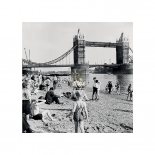 Londoners Relax on Tower Beach, 1952
