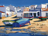 Barque bleue &agrave; Alvor
